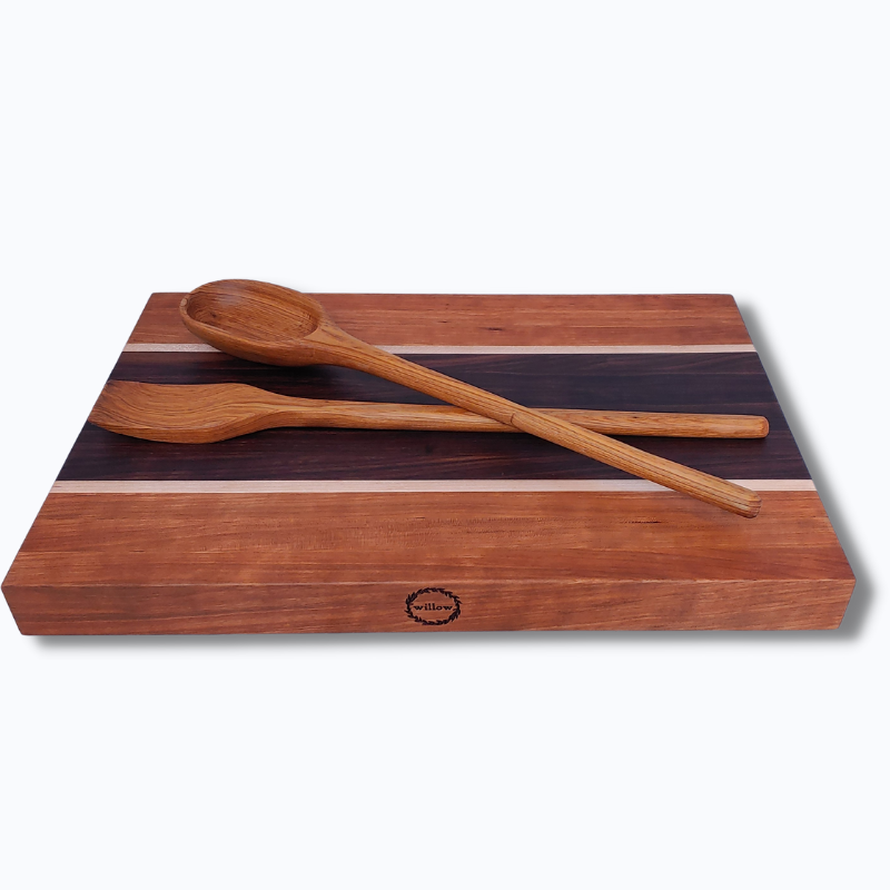 Gumbo Cutting Board & Wooden Spoon Gift Set | Handcrafted by Willow Nola