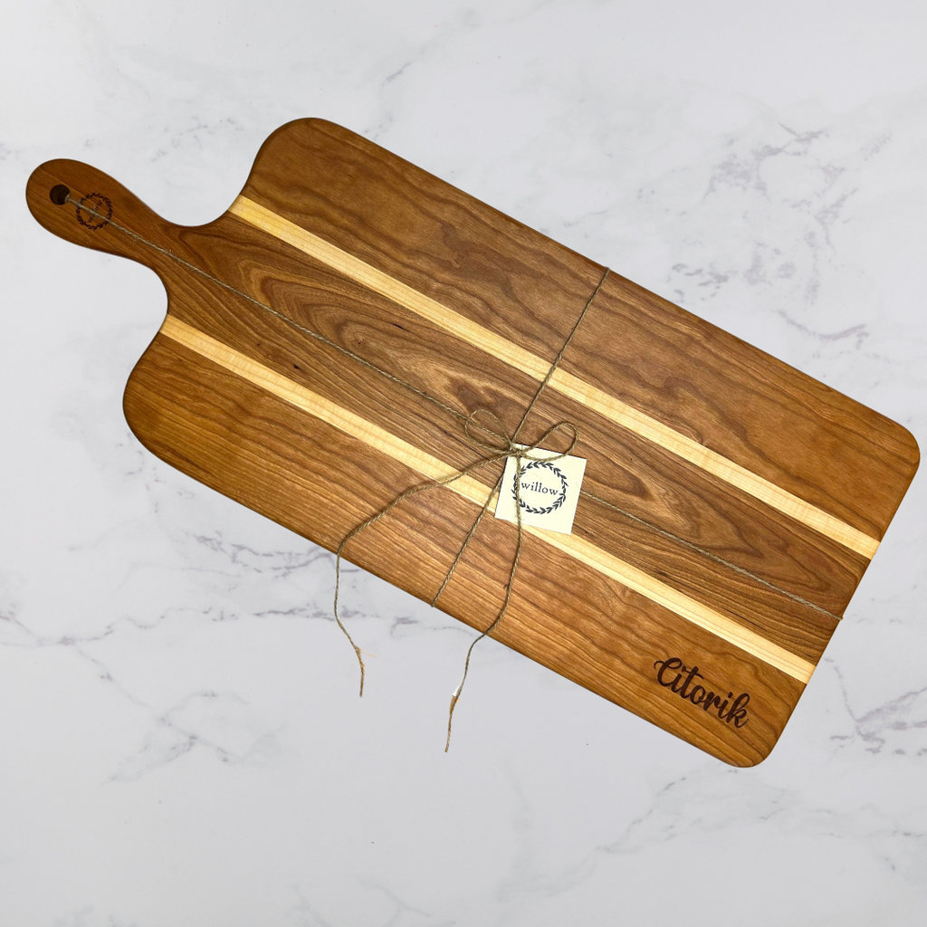 Engraved Cherry Charcuterie Board 