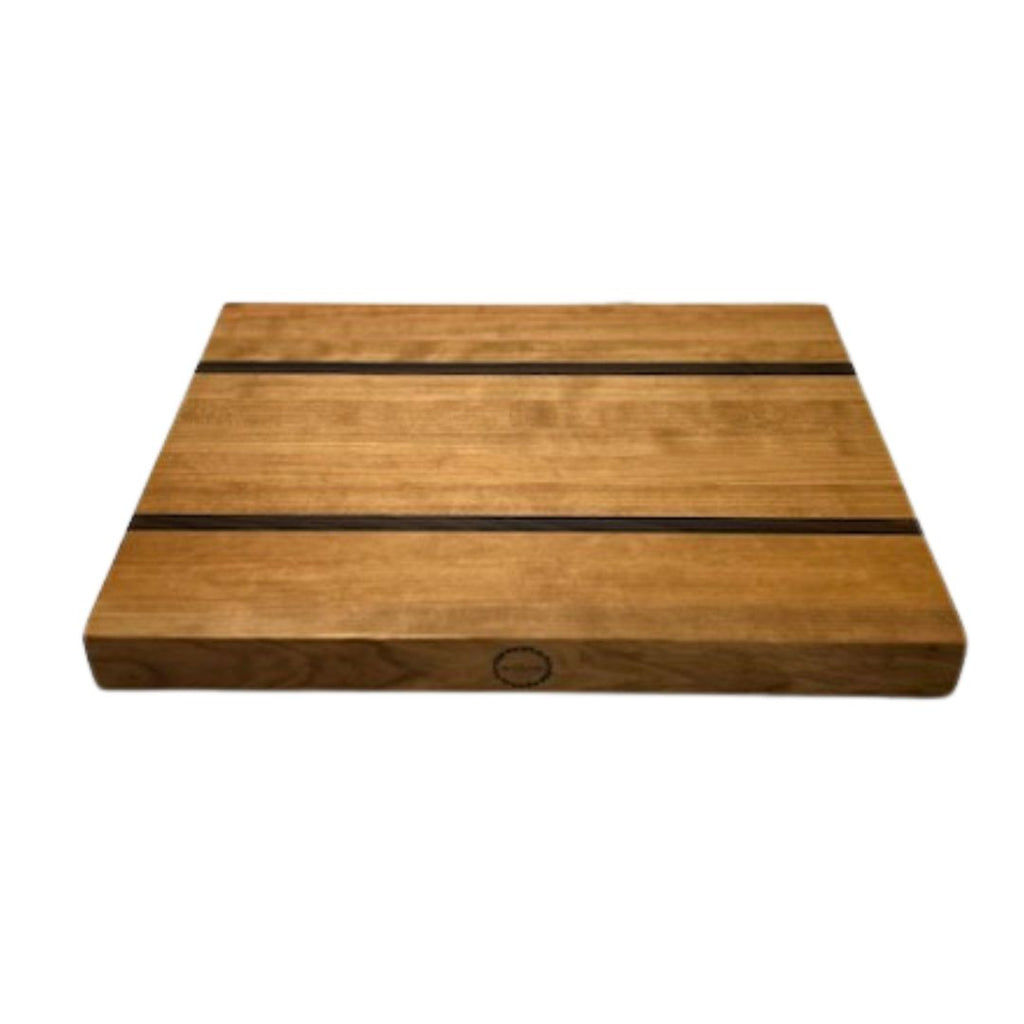 Willow Vermont Cherry Wood Cutting Board with walnut Stripe