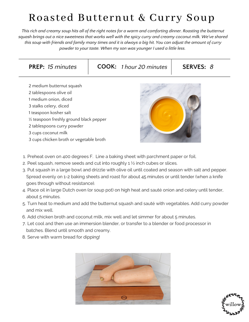 Butternut Squash Curry Soup Recipe
