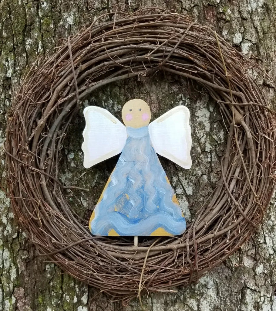 Blue Angel Wreath Pick